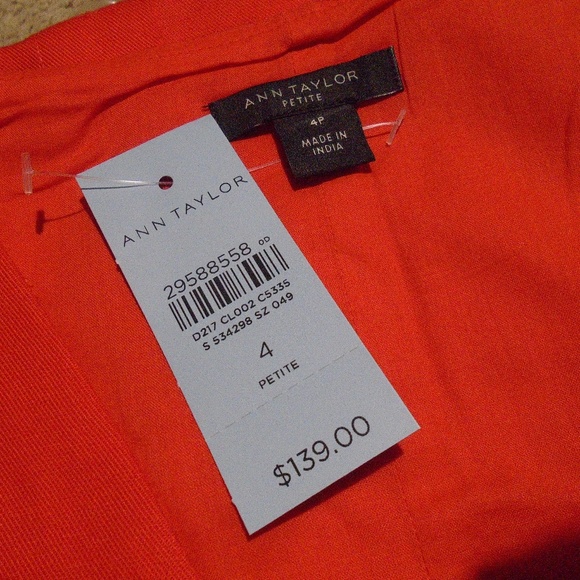 ANN TAYLOR NWT Cotton Linen Button Flare Dress 4P - Picture 5 of 9